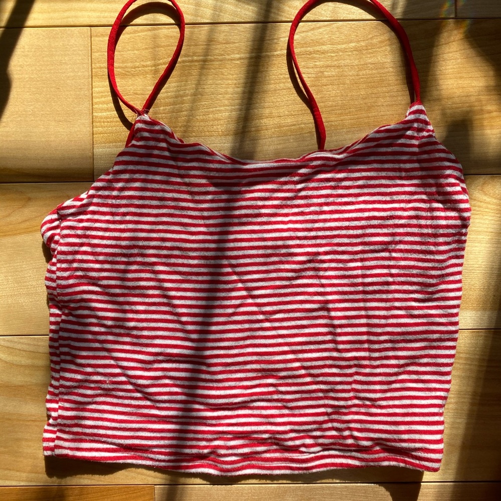 Red and white striped cami top!